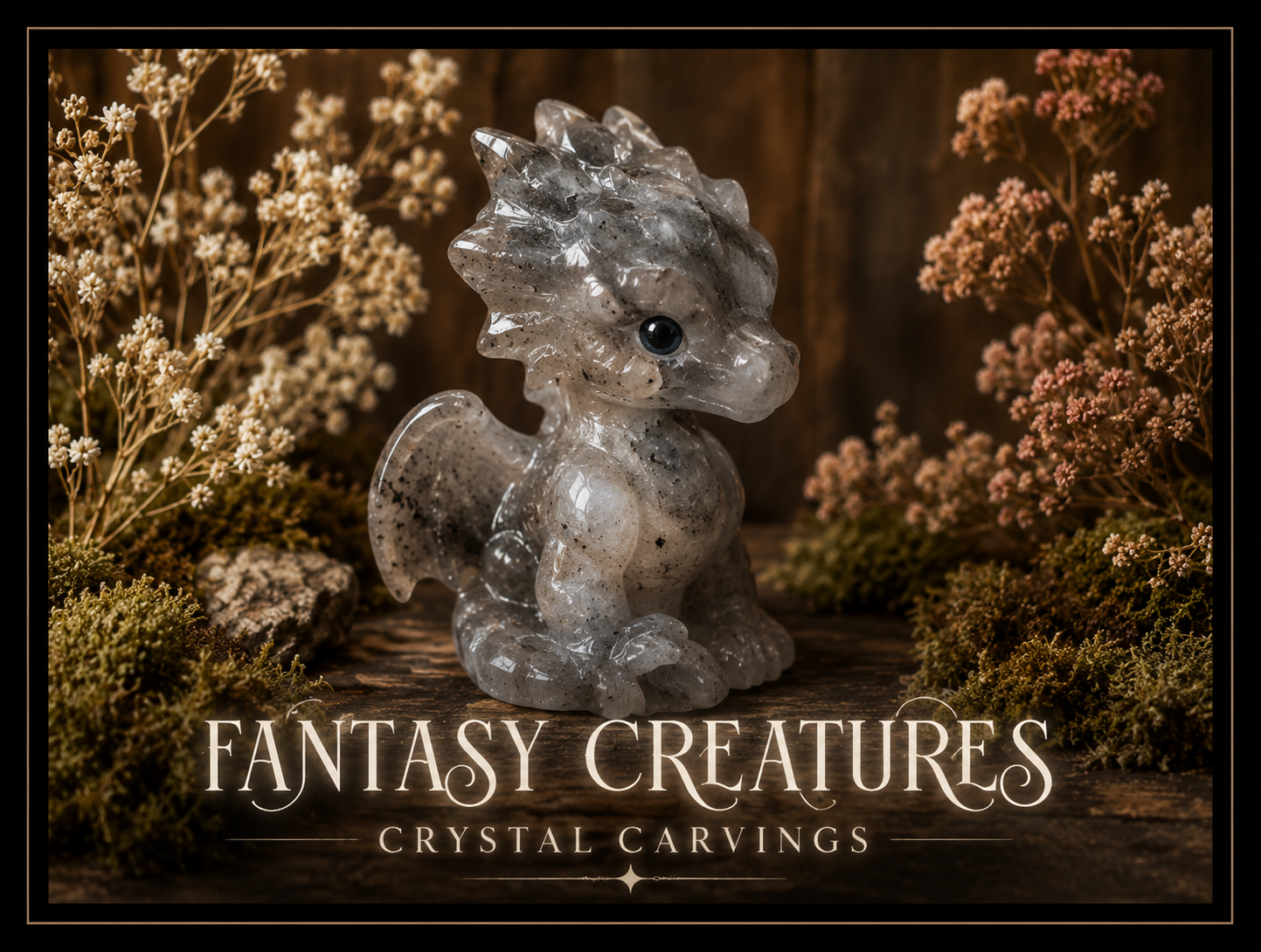 Fantasy Creatures Crystal Carvings