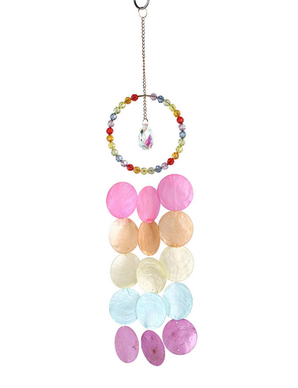 Colorful Beaded Shell Suncatcher Hangings