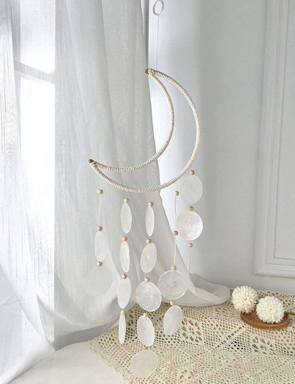Moon Shell Suncatcher Hangings