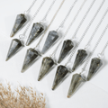 Labradorite Pendulum | Faceted Gemstone Dowsing Pendulum