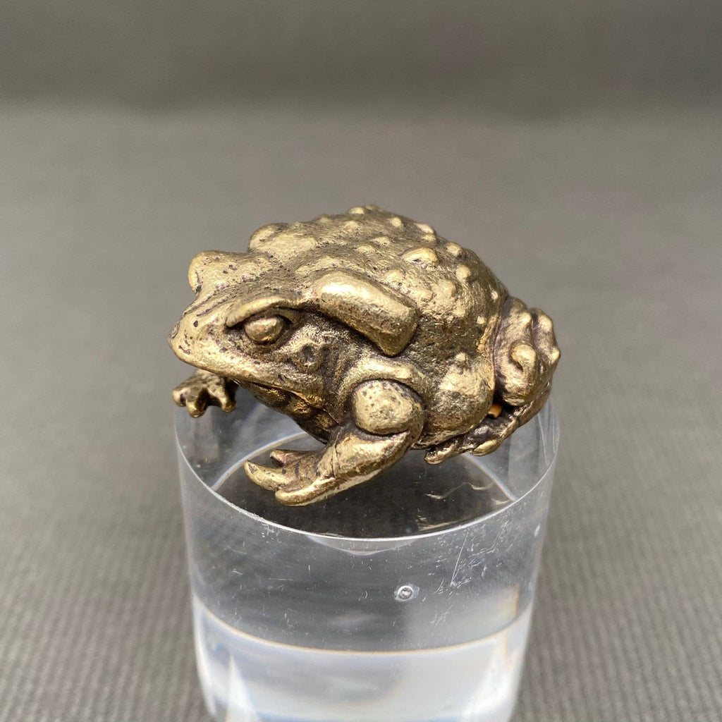 Solid Brass Toad Figurine