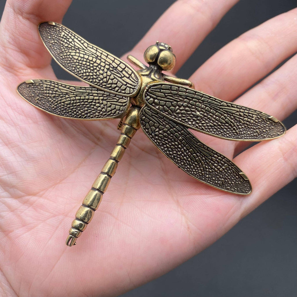 Solid Brass Dragonfly Figurine