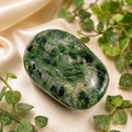 Diopside Palm Stone | Polished Green Diopside Worry Stone | Exact Piece