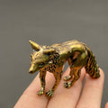 Solid Brass Standing Fox Figurine