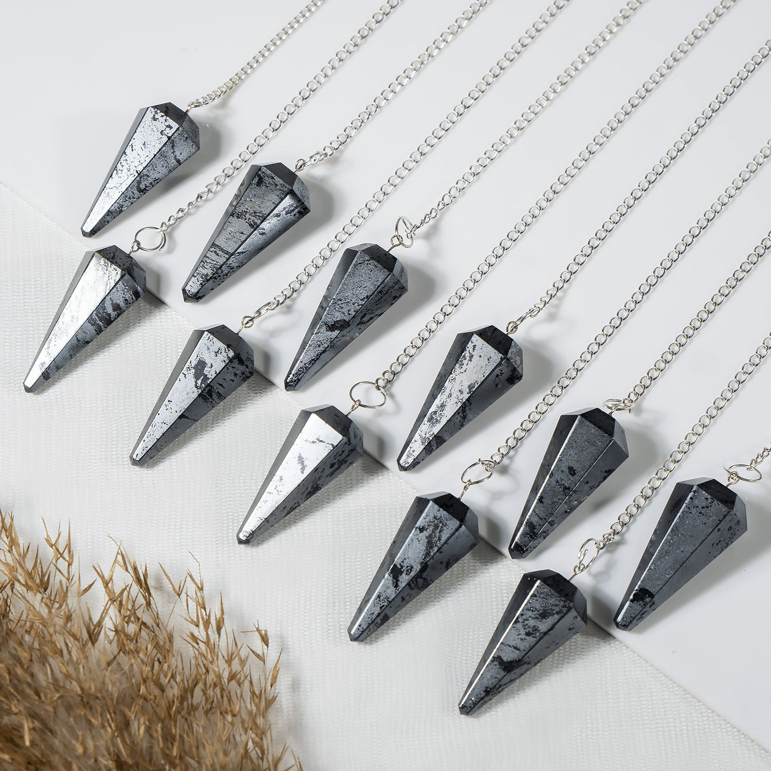 Hematite Pendulum | Faceted Gemstone Dowsing Pendulum