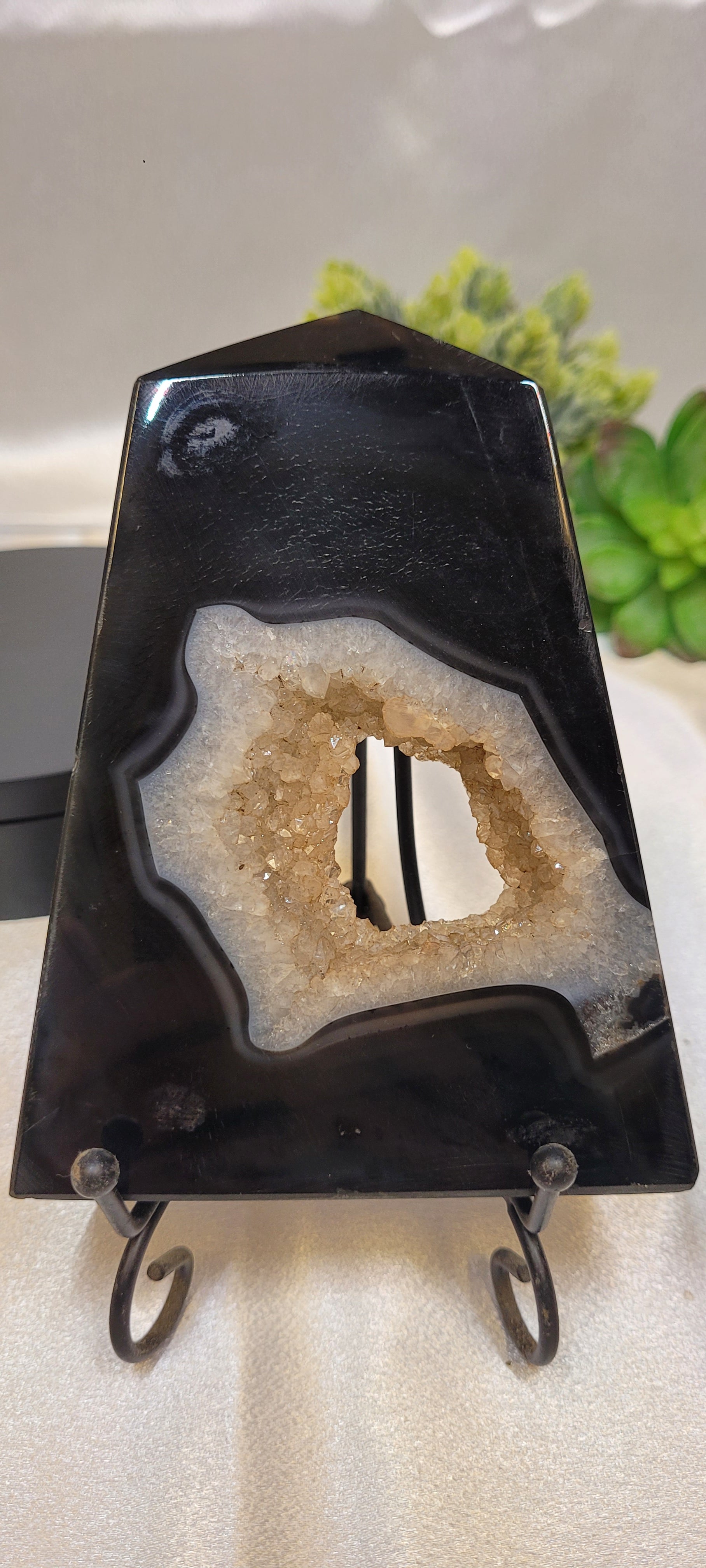 Black Druzy Agate Freeform