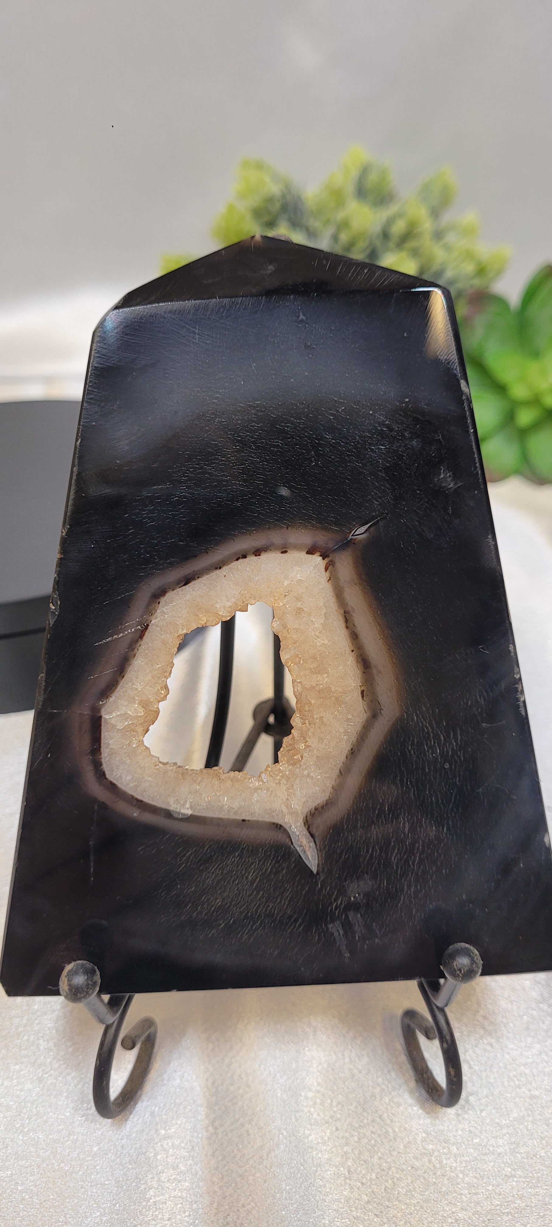 Black Druzy Agate Freeform