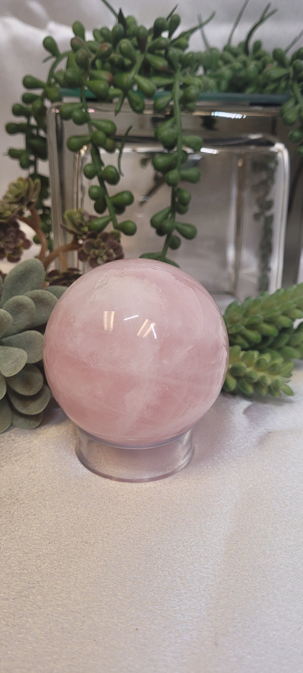 Rose Quartz Sphere • 65.9mm