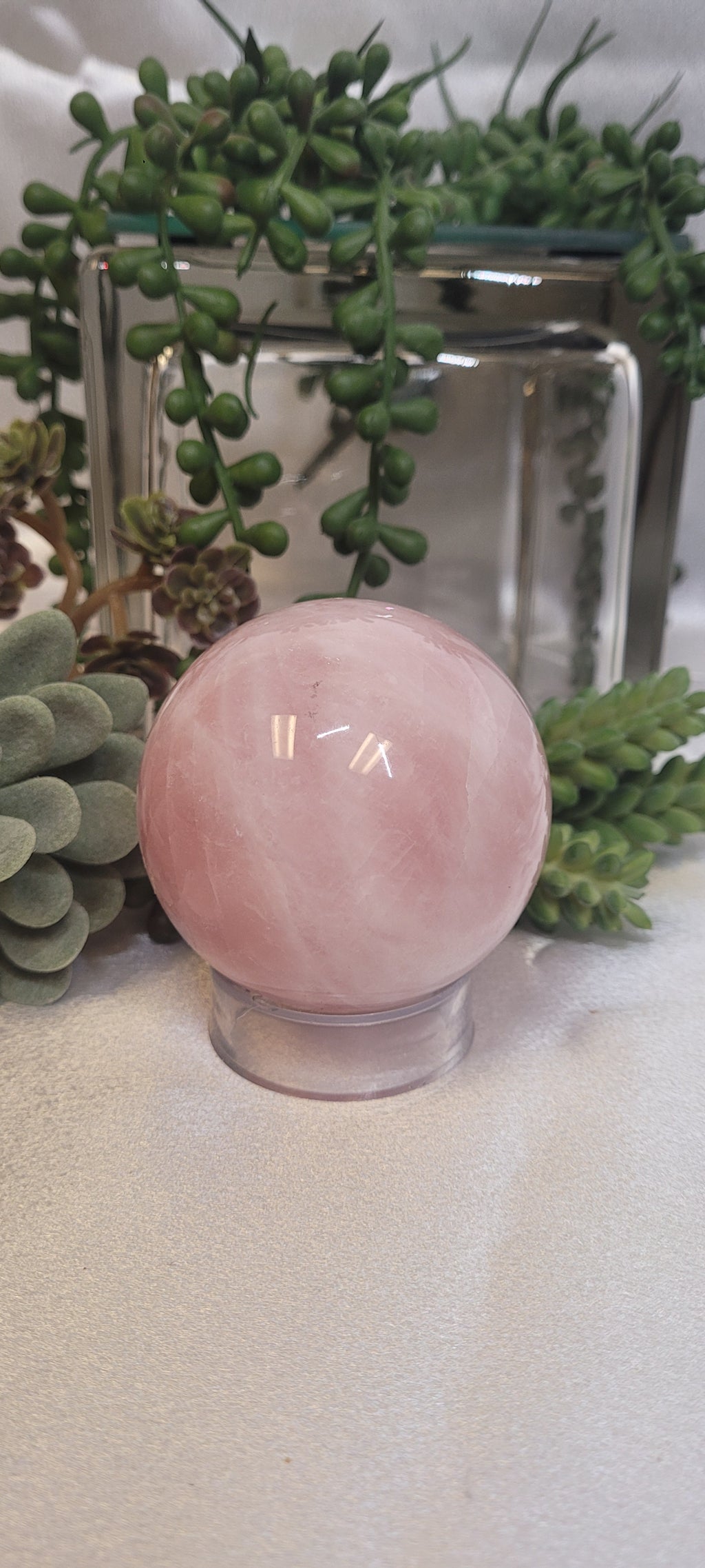 Rose Quartz Sphere • 65.9mm