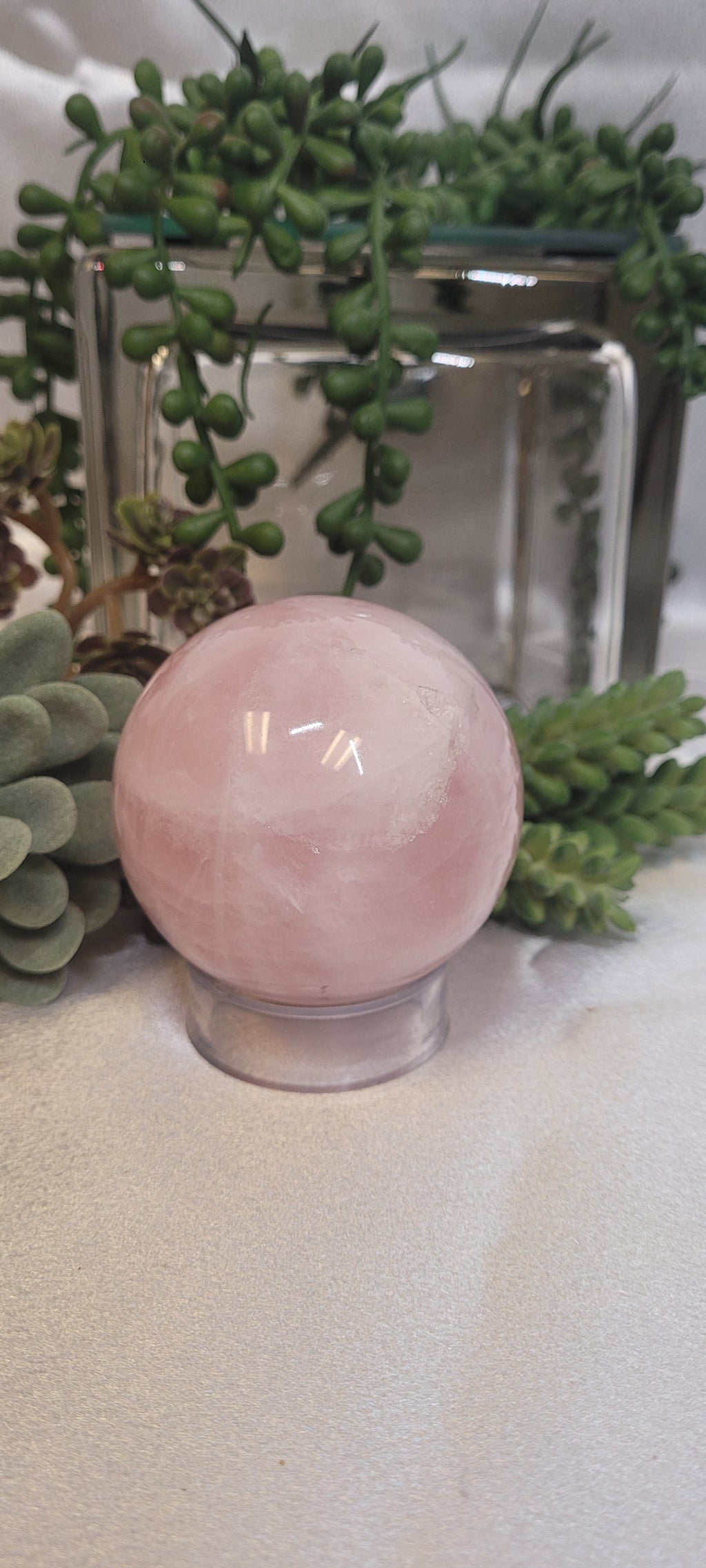 Rose Quartz Sphere • 65.9mm