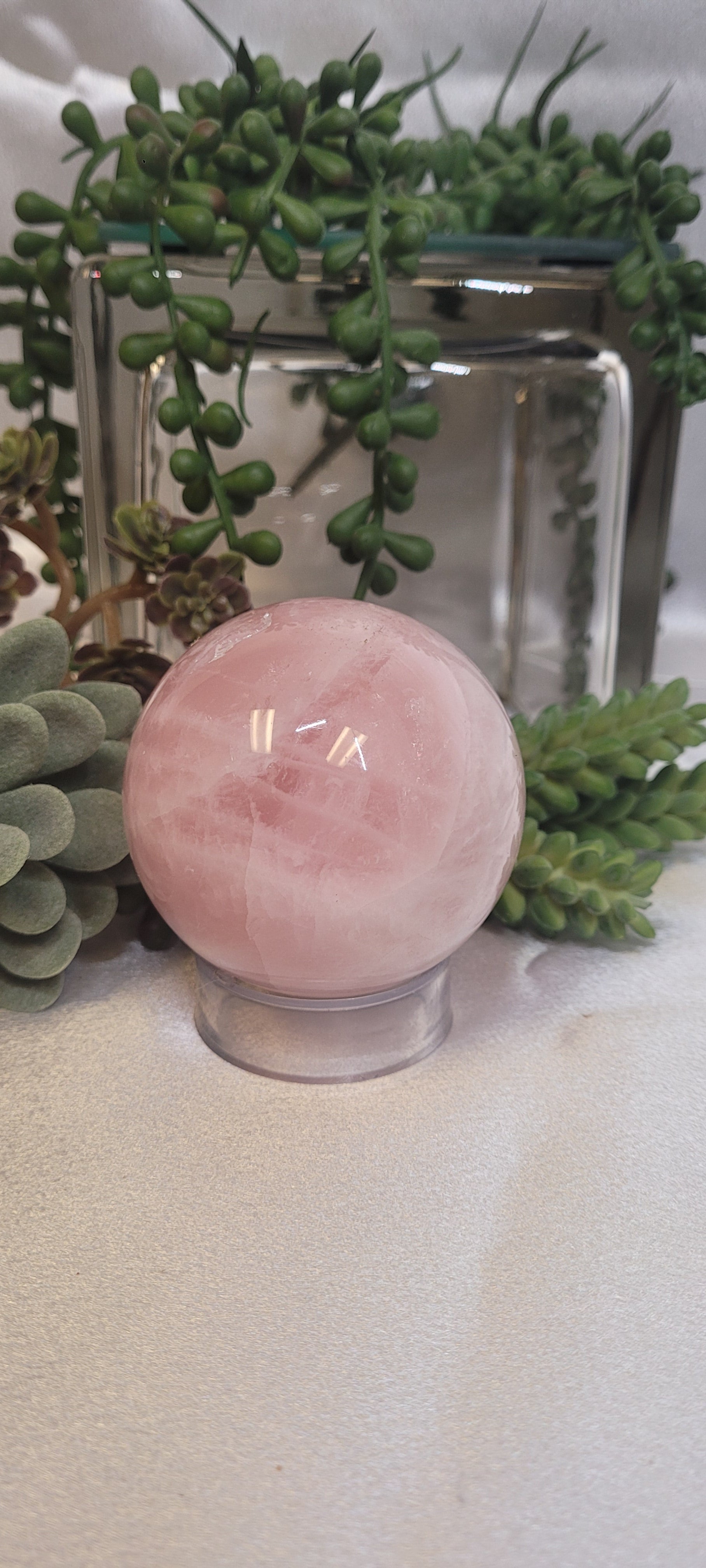 Rose Quartz Sphere • 65.9mm