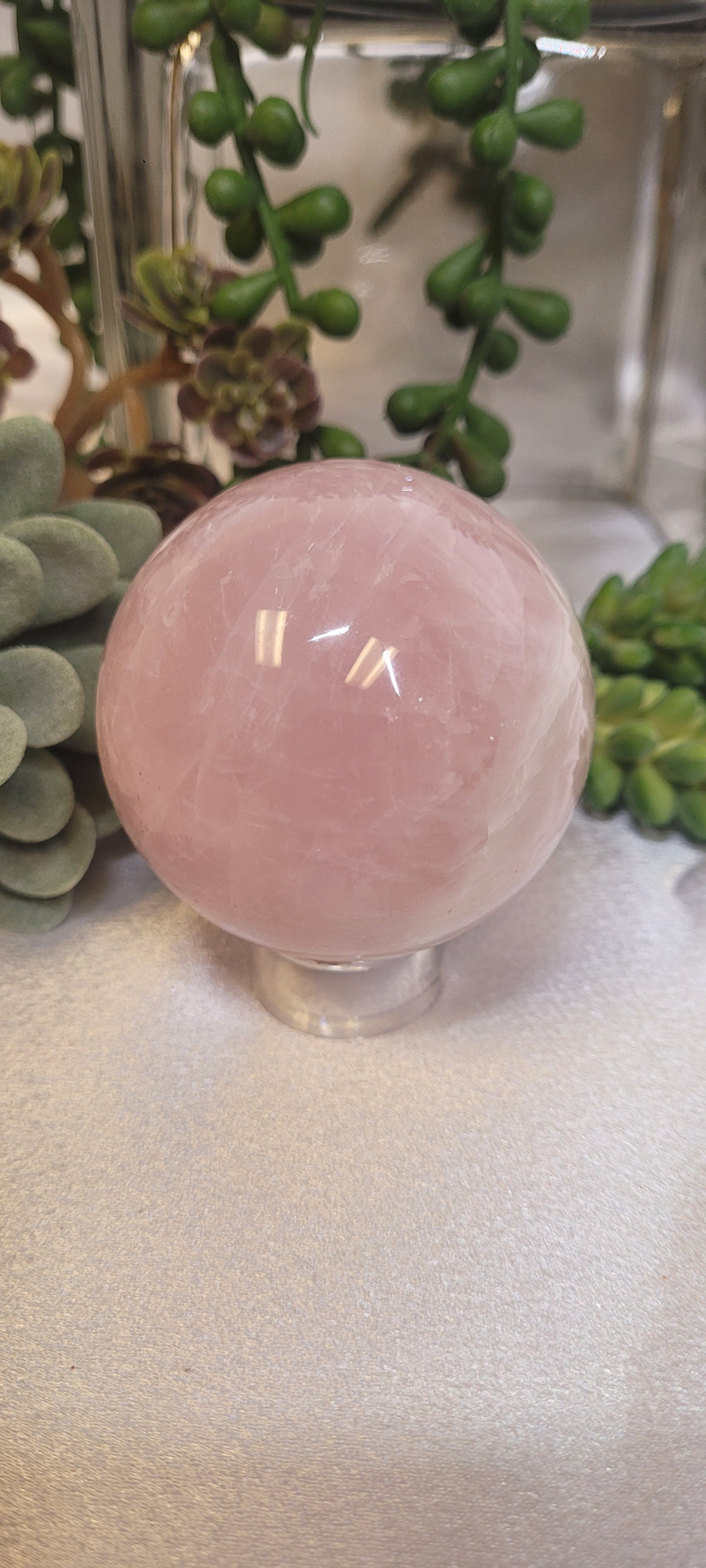 Rose Quartz Sphere • 57.3mm