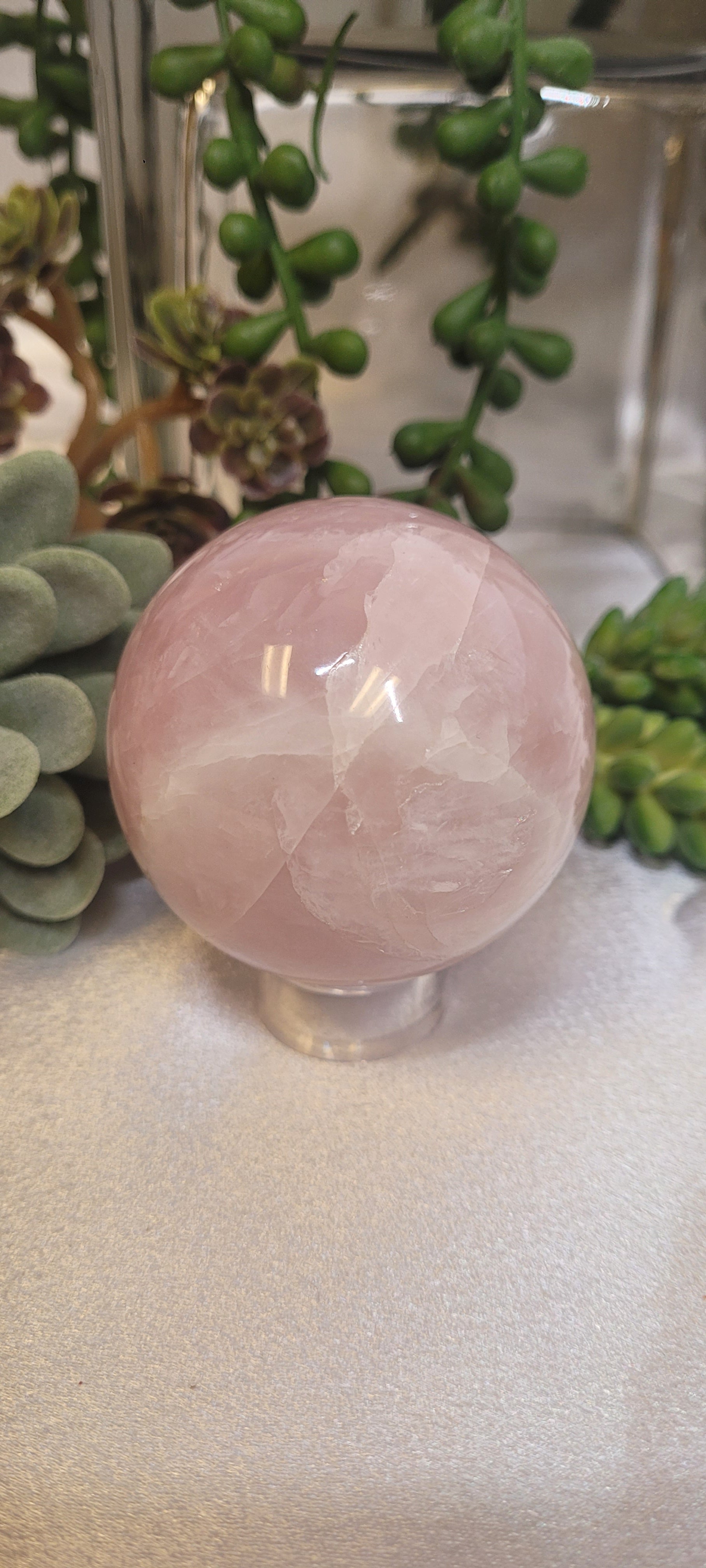 Rose Quartz Sphere • 57.3mm