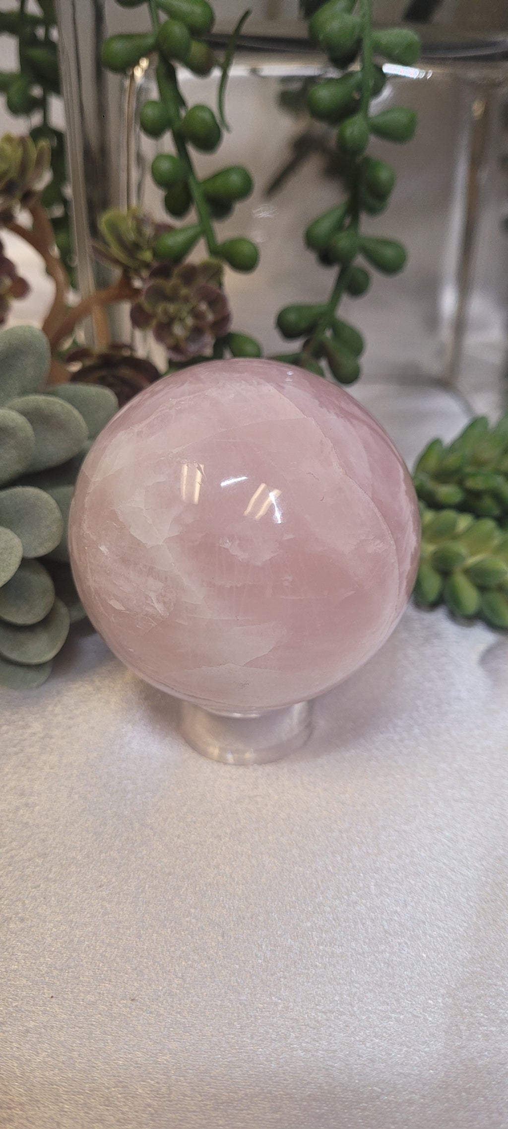 Rose Quartz Sphere • 57.3mm