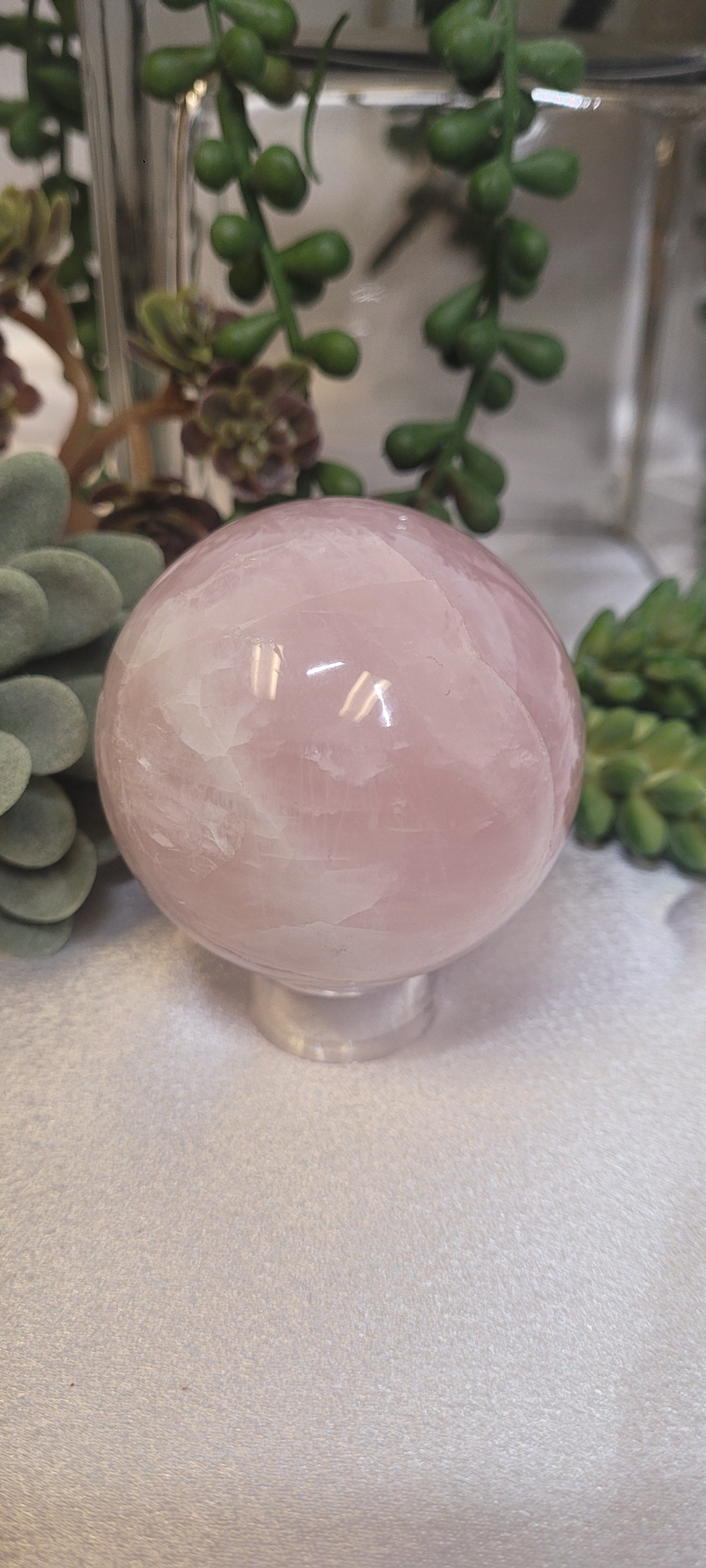 Rose Quartz Sphere • 57.3mm