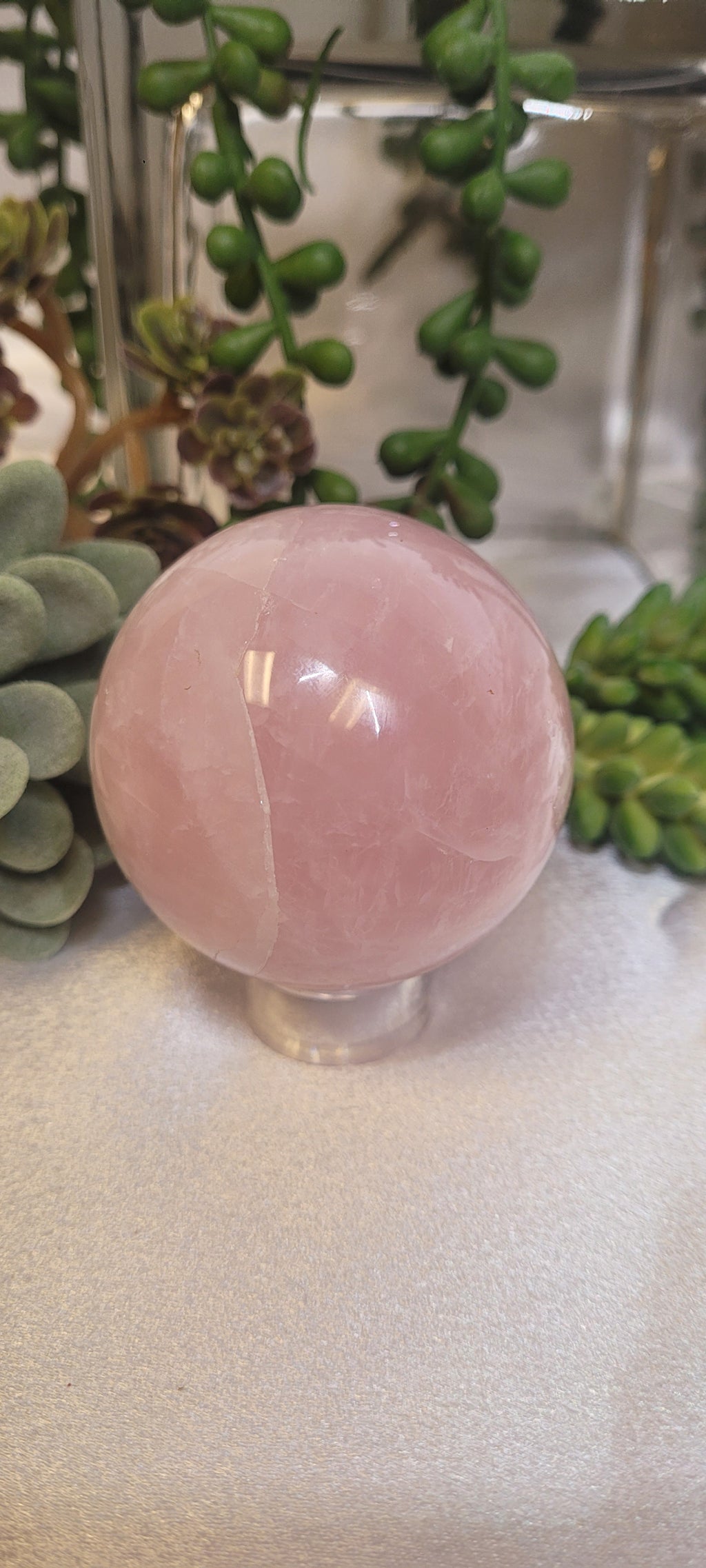 Rose Quartz Sphere • 57.3mm