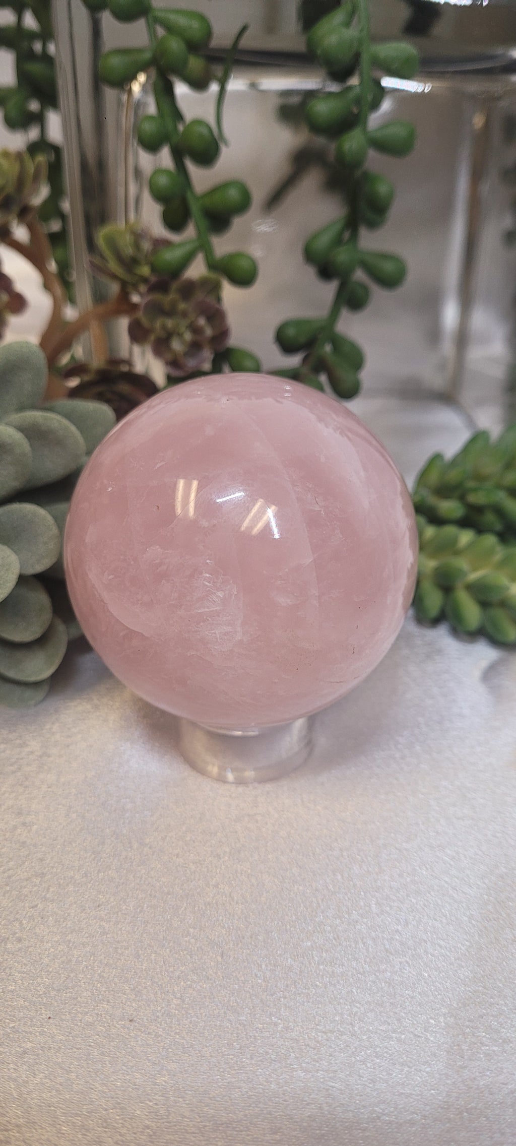 Rose Quartz Sphere • 57.3mm