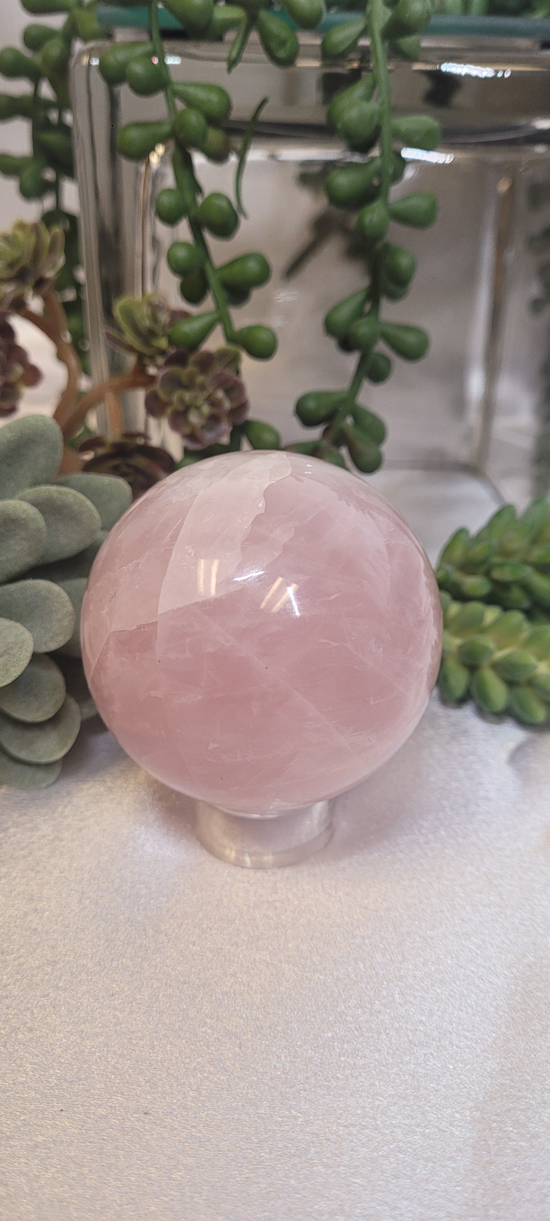 Rose Quartz Sphere • 57.3mm