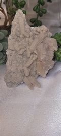 Peach Stilbite & Druzy Quartz Specimen