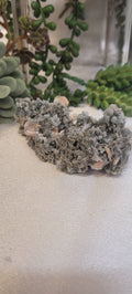 Pink Stilbite on Druzy Chalcedony Specimen