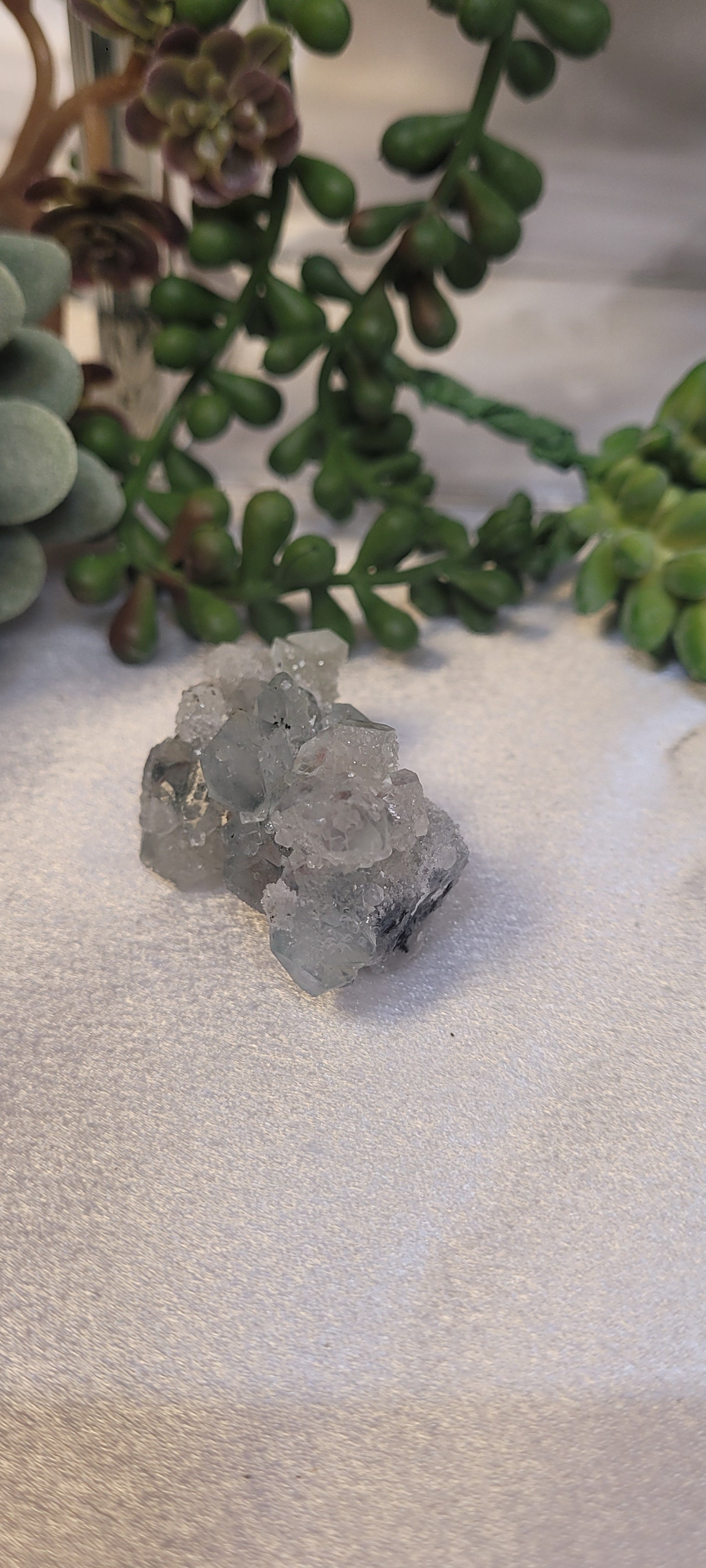 Apophyllite & Druzy Quartz Mini Specimen