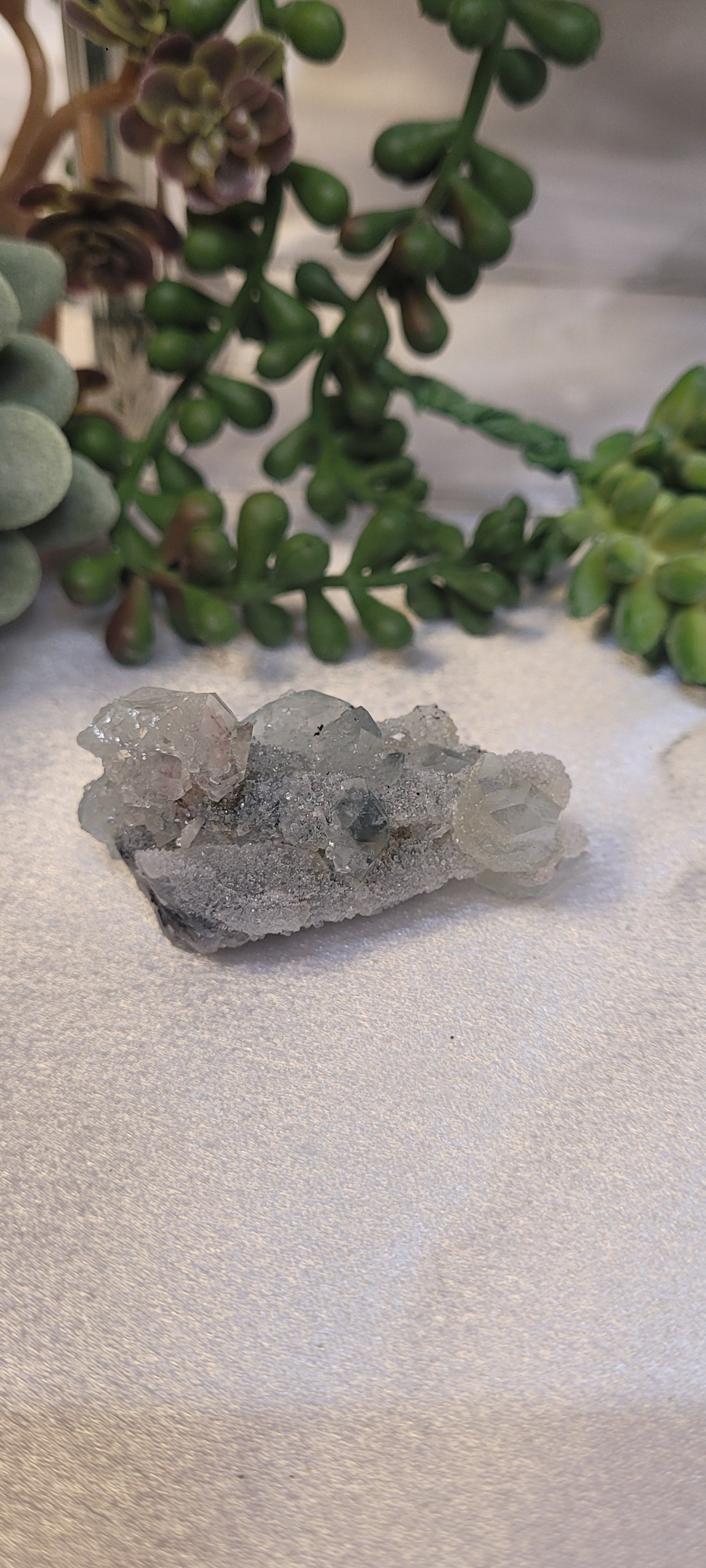 Apophyllite & Druzy Quartz Mini Specimen