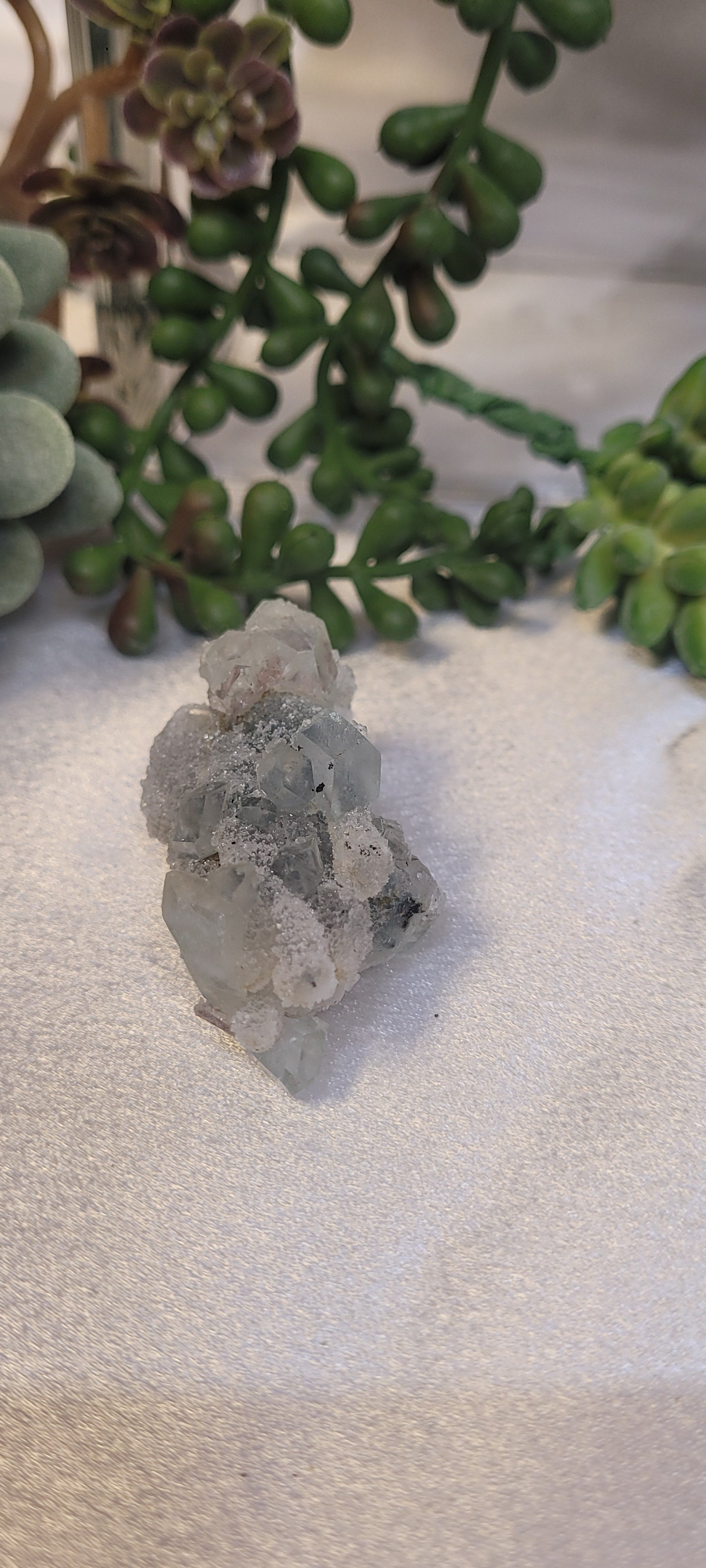 Apophyllite & Druzy Quartz Mini Specimen