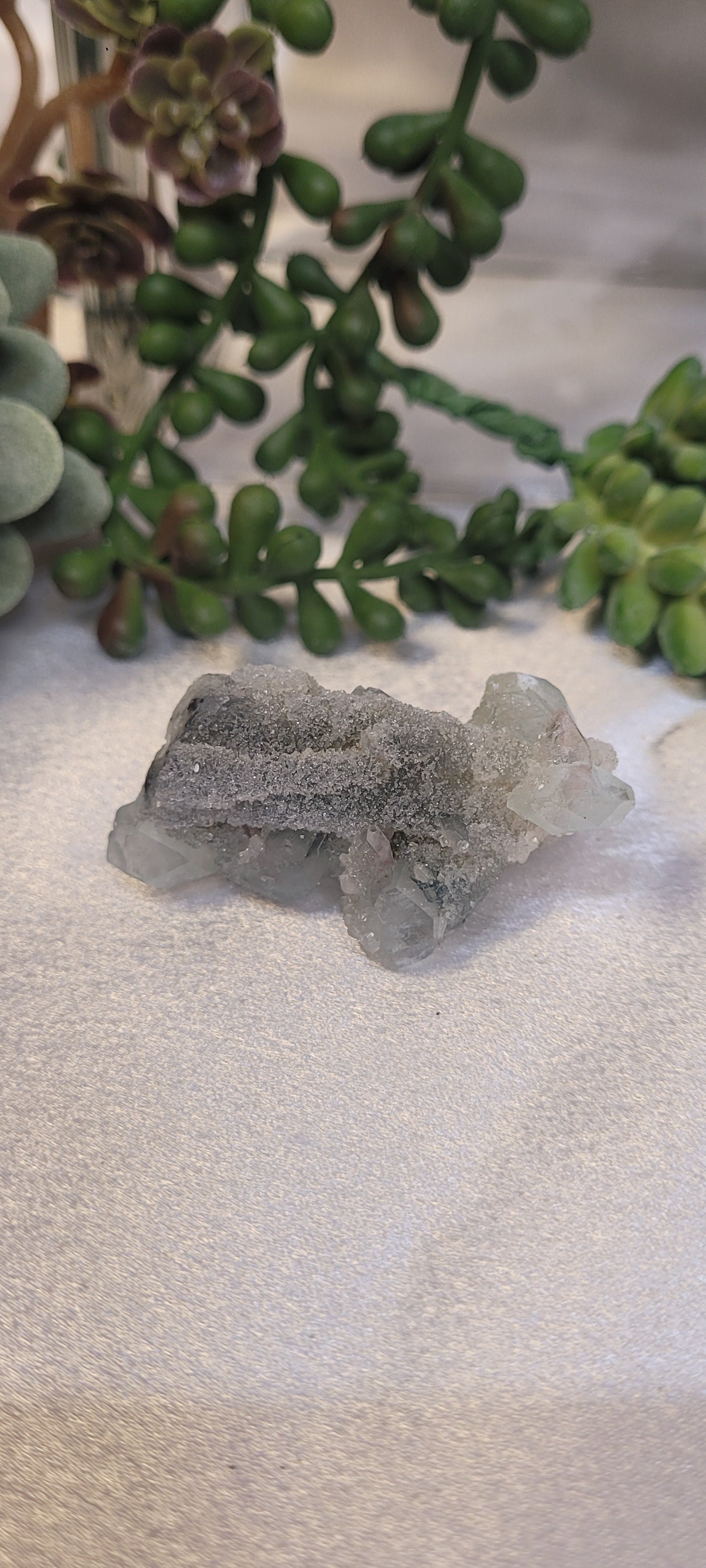 Apophyllite & Druzy Quartz Mini Specimen