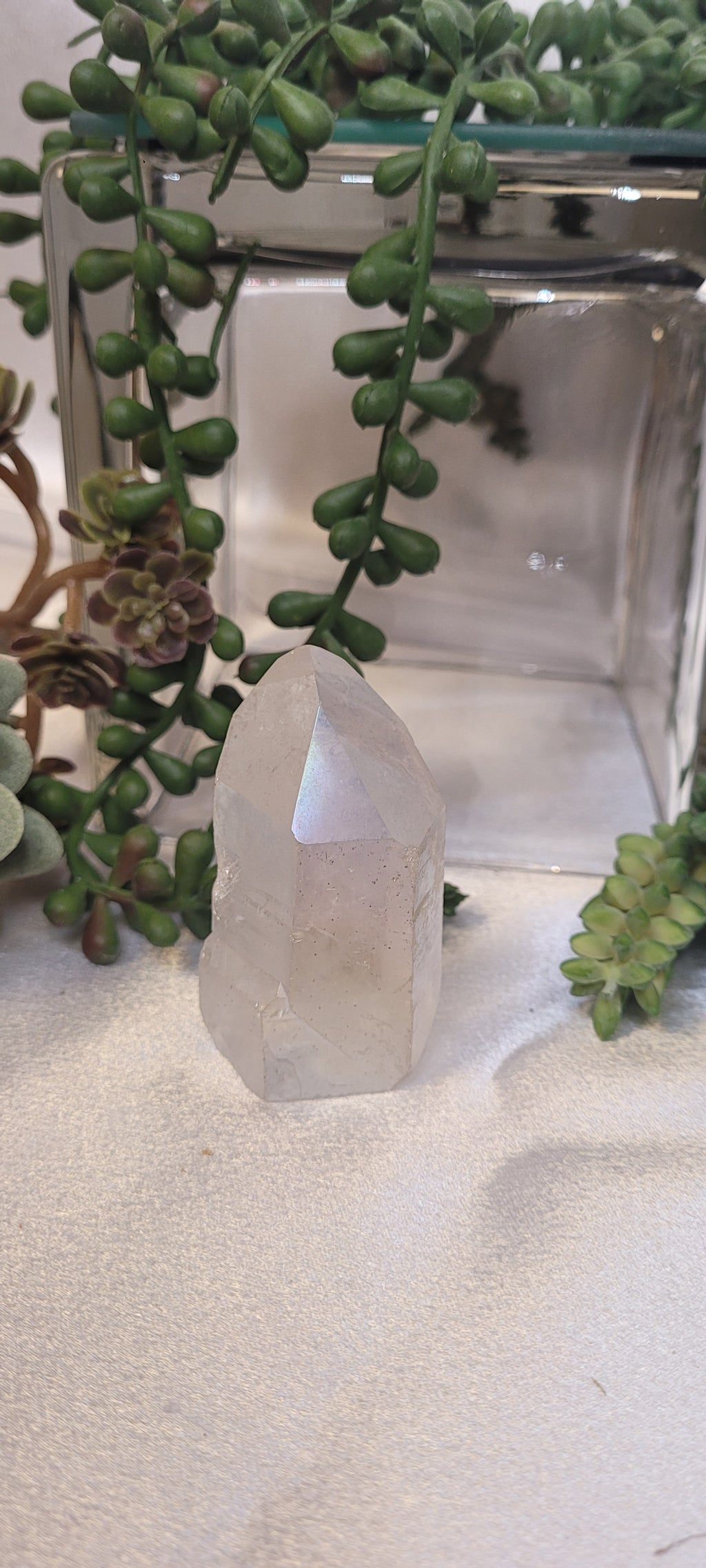 Angel Aura Clear Quartz Tower