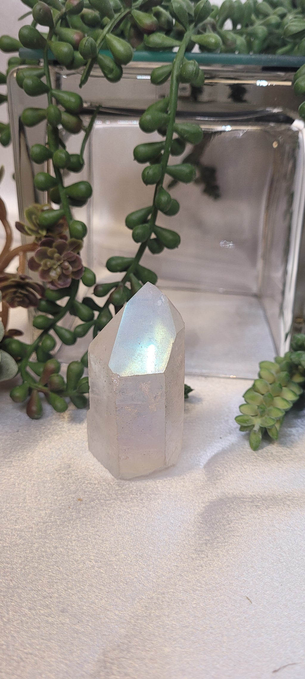 Angel Aura Clear Quartz Tower