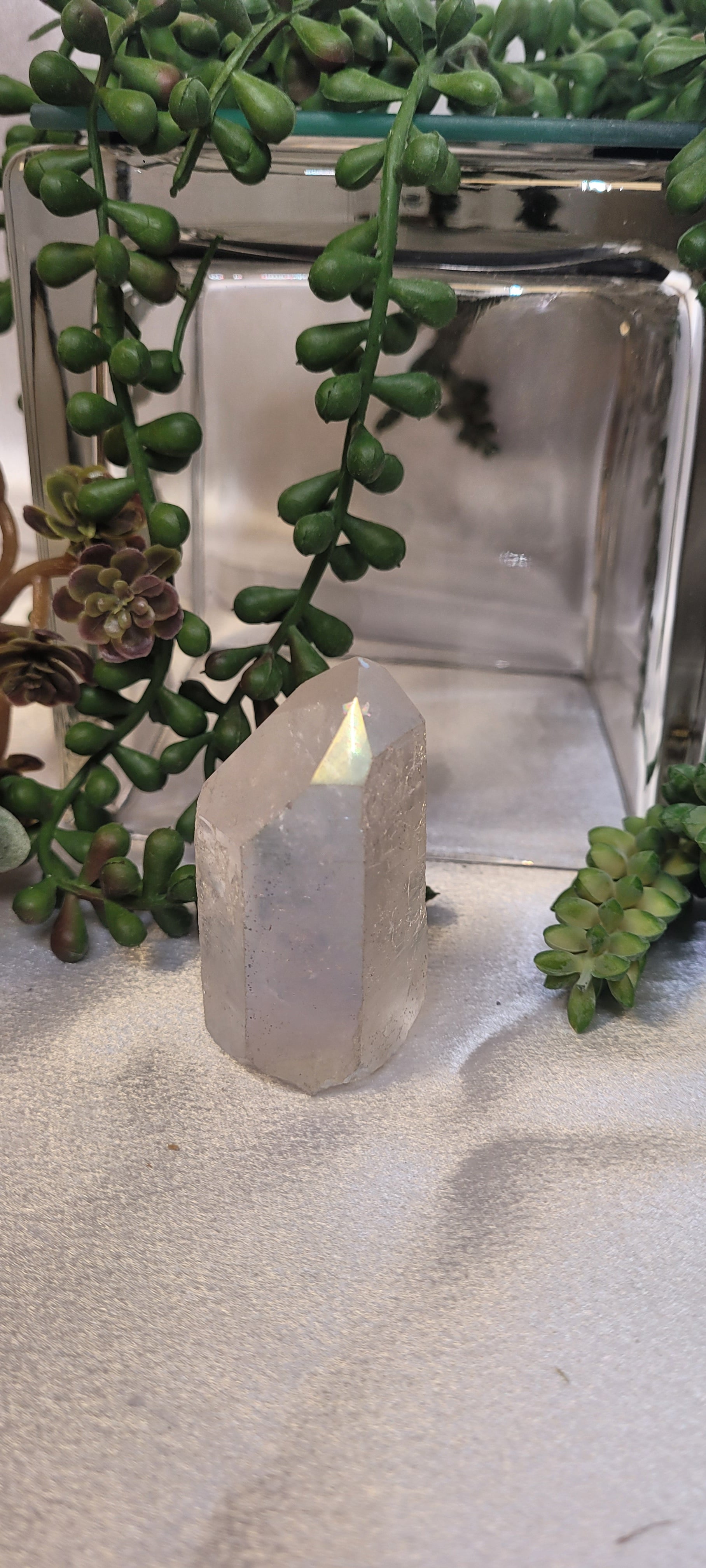 Angel Aura Clear Quartz Tower