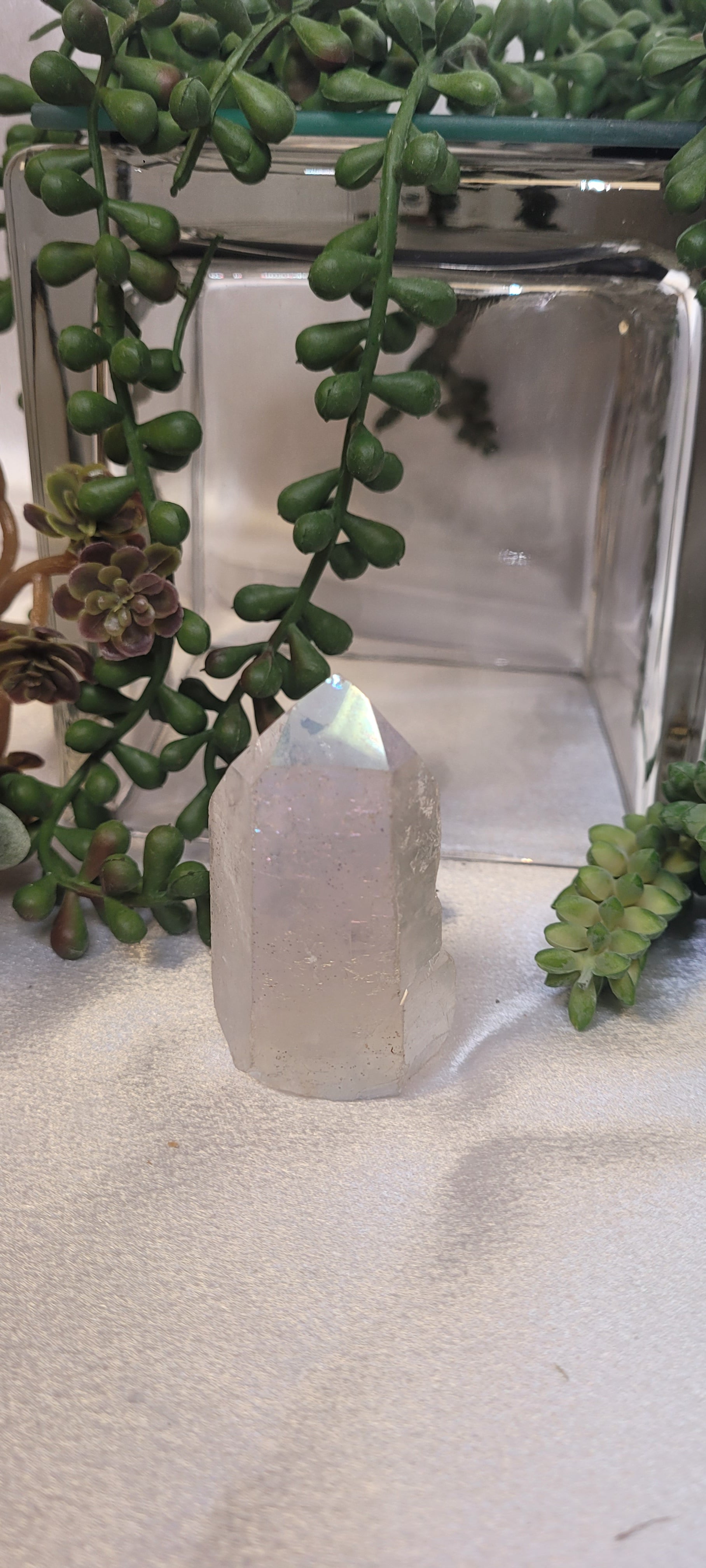 Angel Aura Clear Quartz Tower