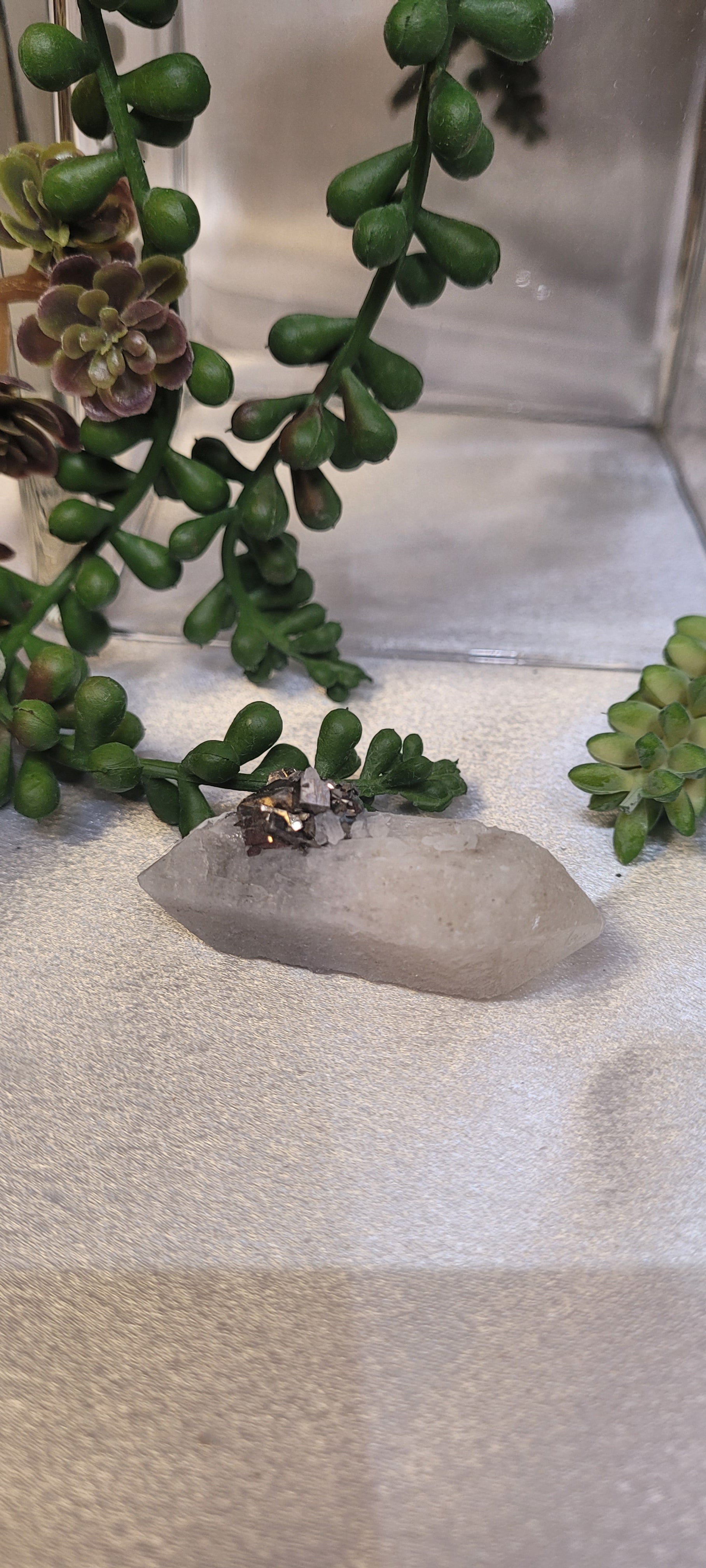 Candle Quartz with Galena • Raw Quartz Crystal Specimen • 31g