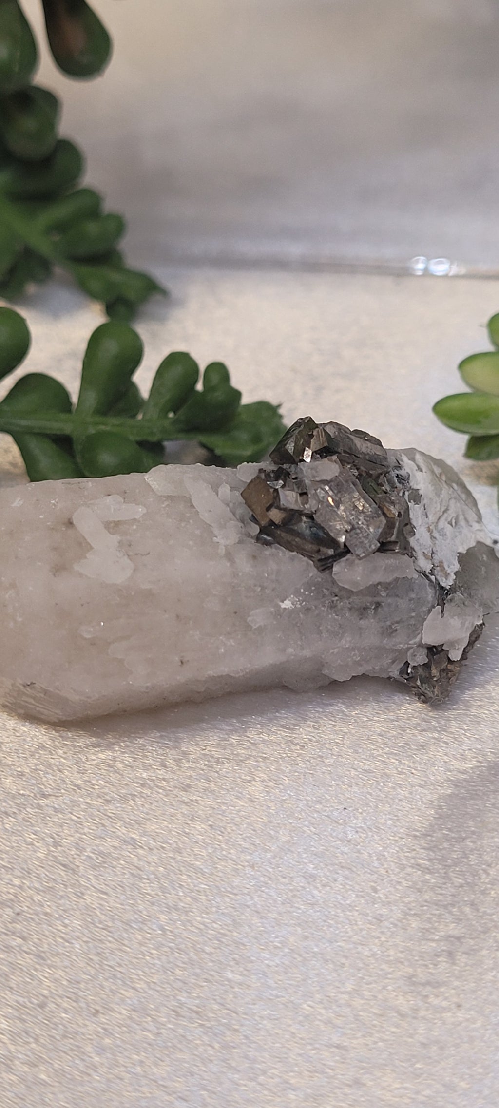 Candle Quartz with Galena • Raw Quartz Crystal Specimen • 31g