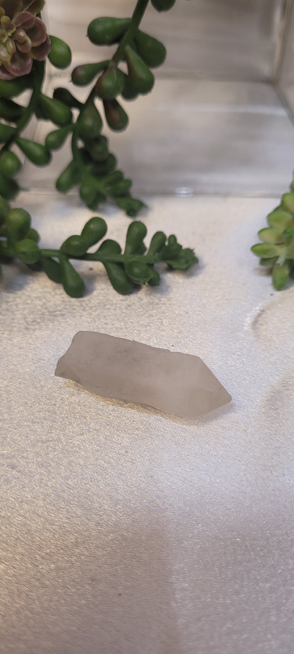 Candle Quartz with Galena • Mini Raw Quartz Crystal Point • 12g