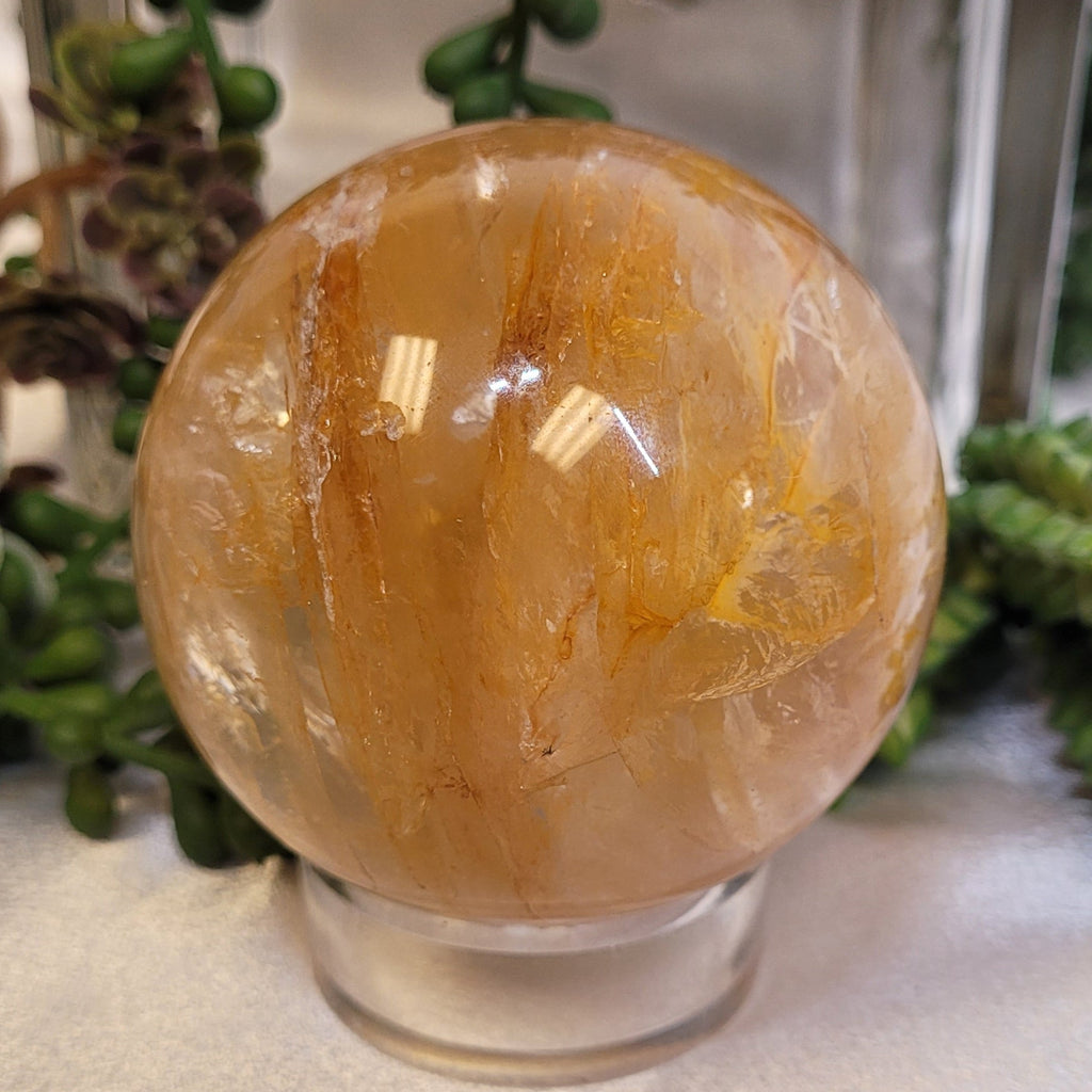 Golden Healer Quartz Crystal Sphere