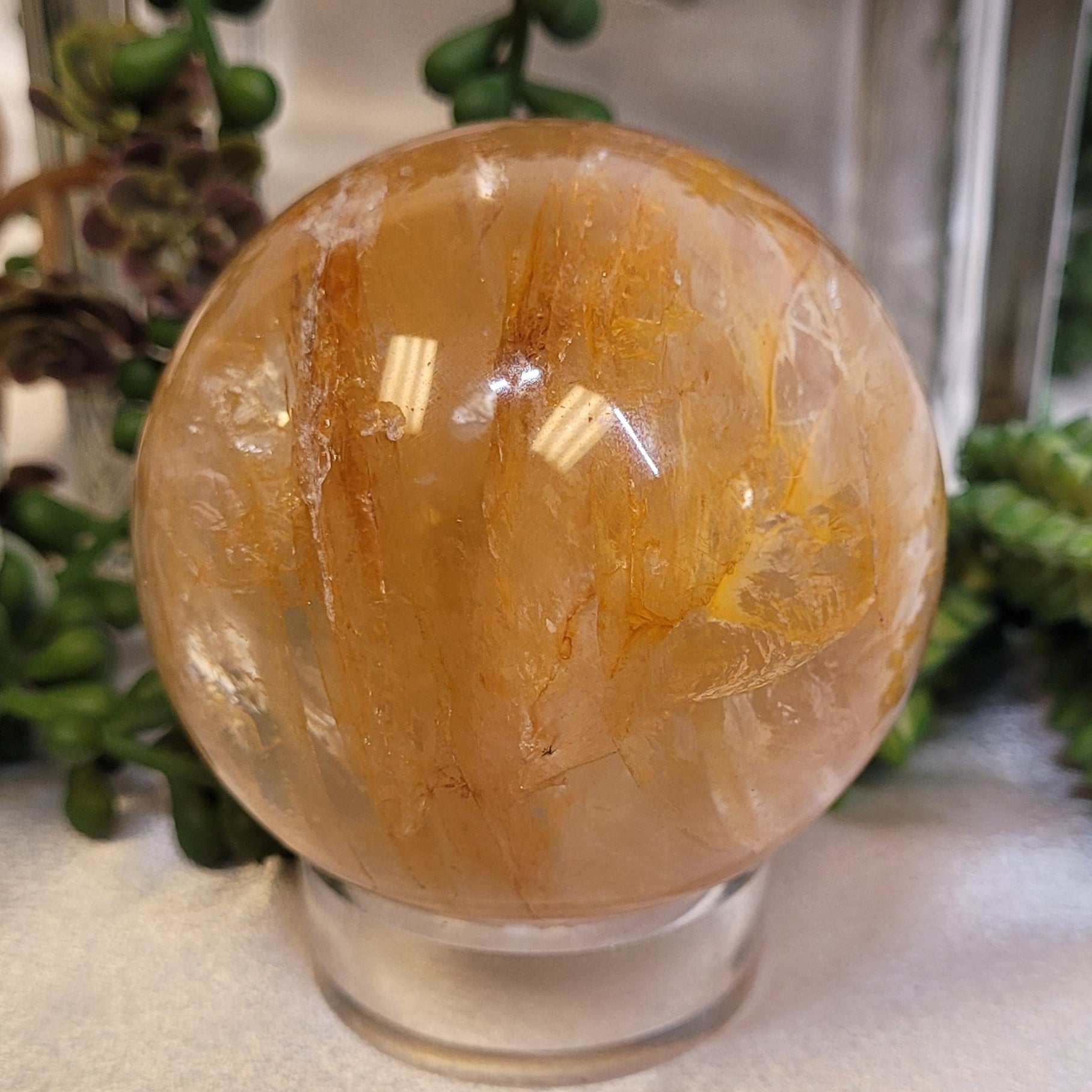 Golden Healer Quartz Crystal Sphere