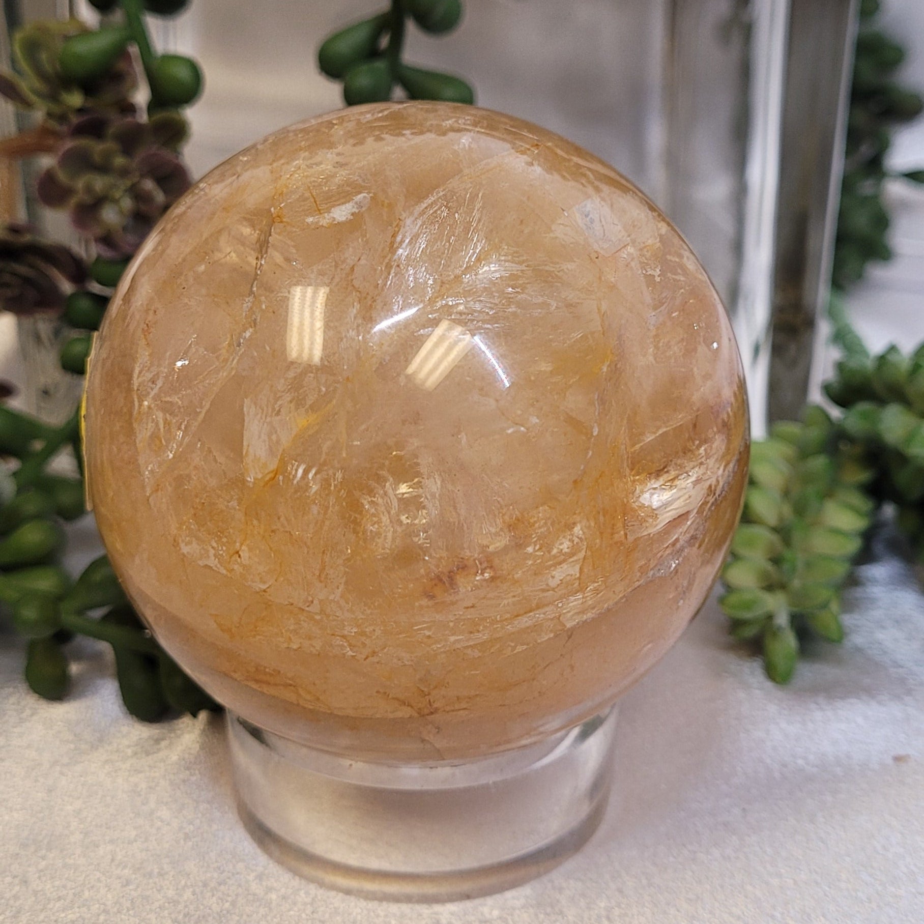 Golden Healer Quartz Crystal Sphere