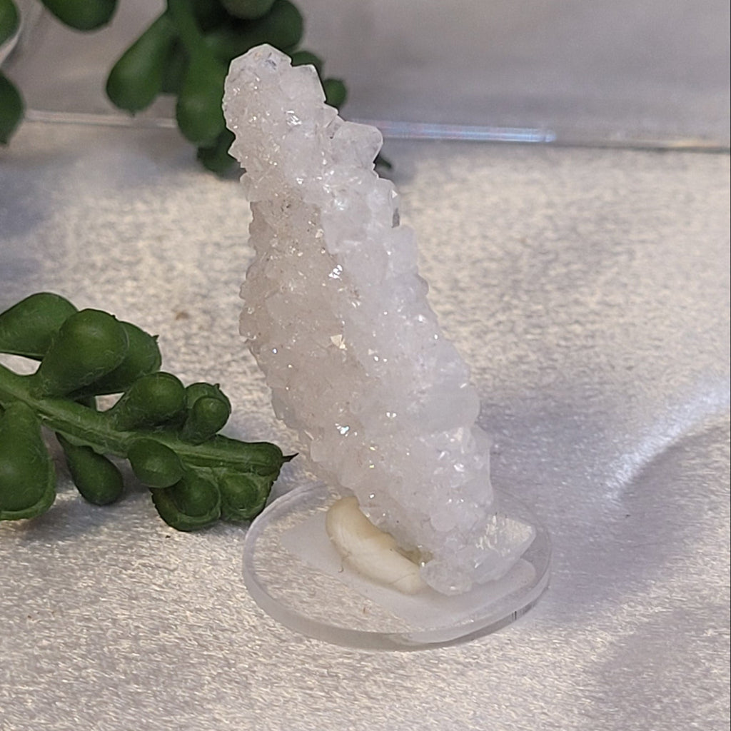 White Druzy Crystal Cluster