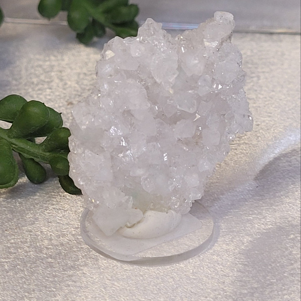 White Druzy Crystal Cluster