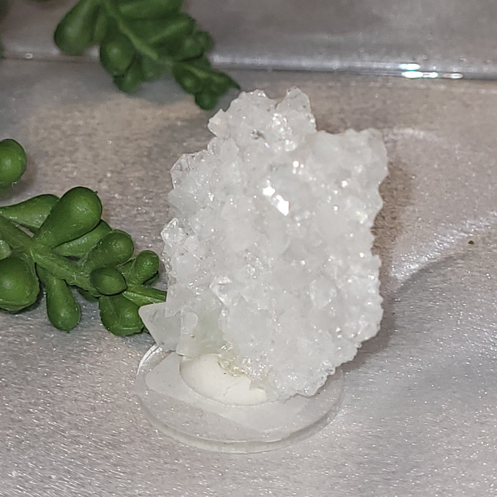 White Druzy Crystal Cluster