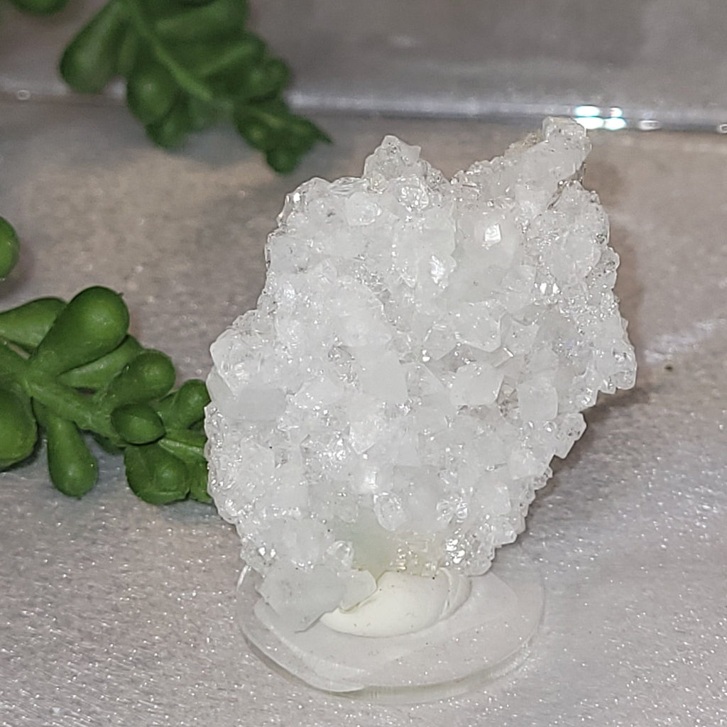 White Druzy Crystal Cluster