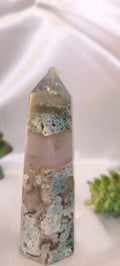 Moss Agate Dreamscape Tower