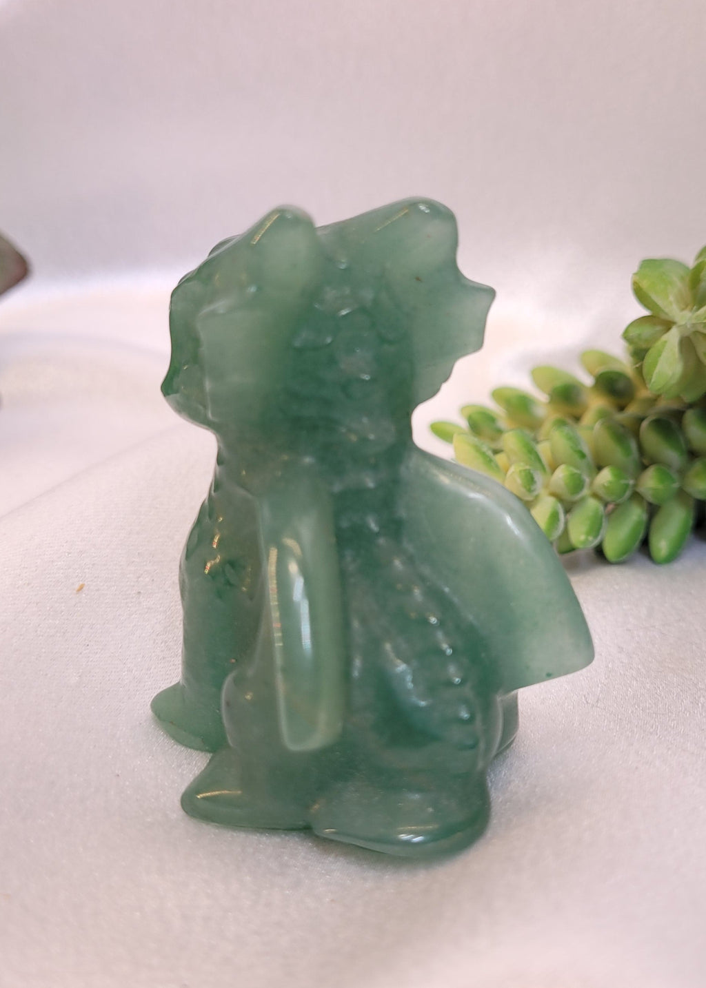 Green Aventurine Baby Dragon Carving
