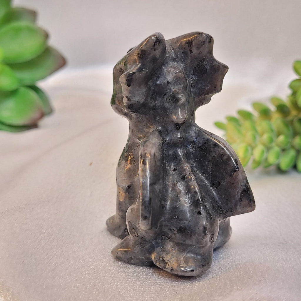 Larvikite Baby Dragon Carving