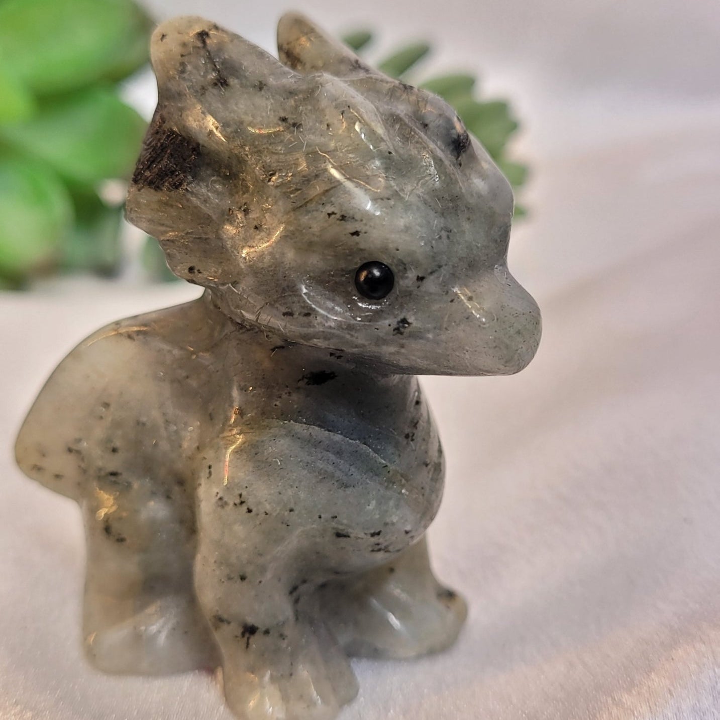Labradorite Baby Dragon Carving