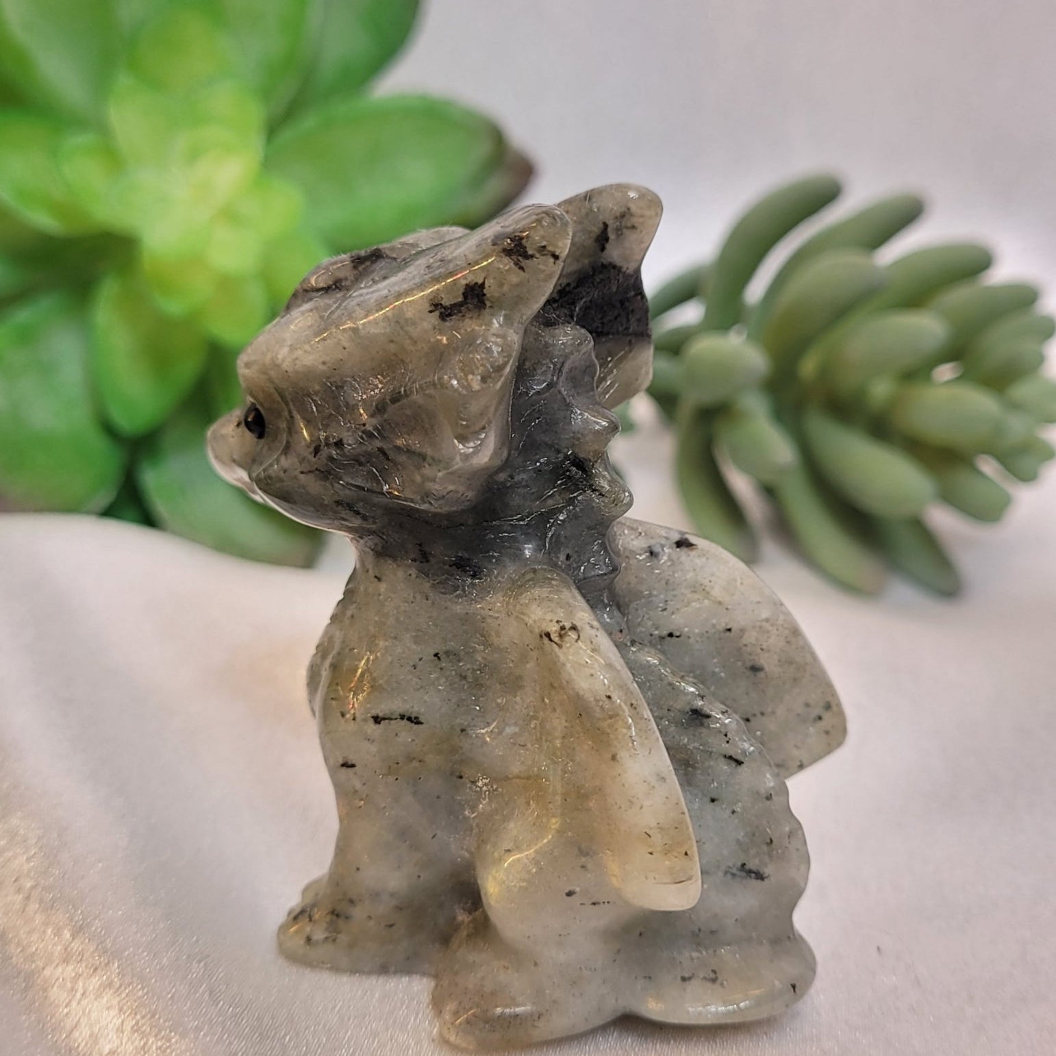 Labradorite Baby Dragon Carving