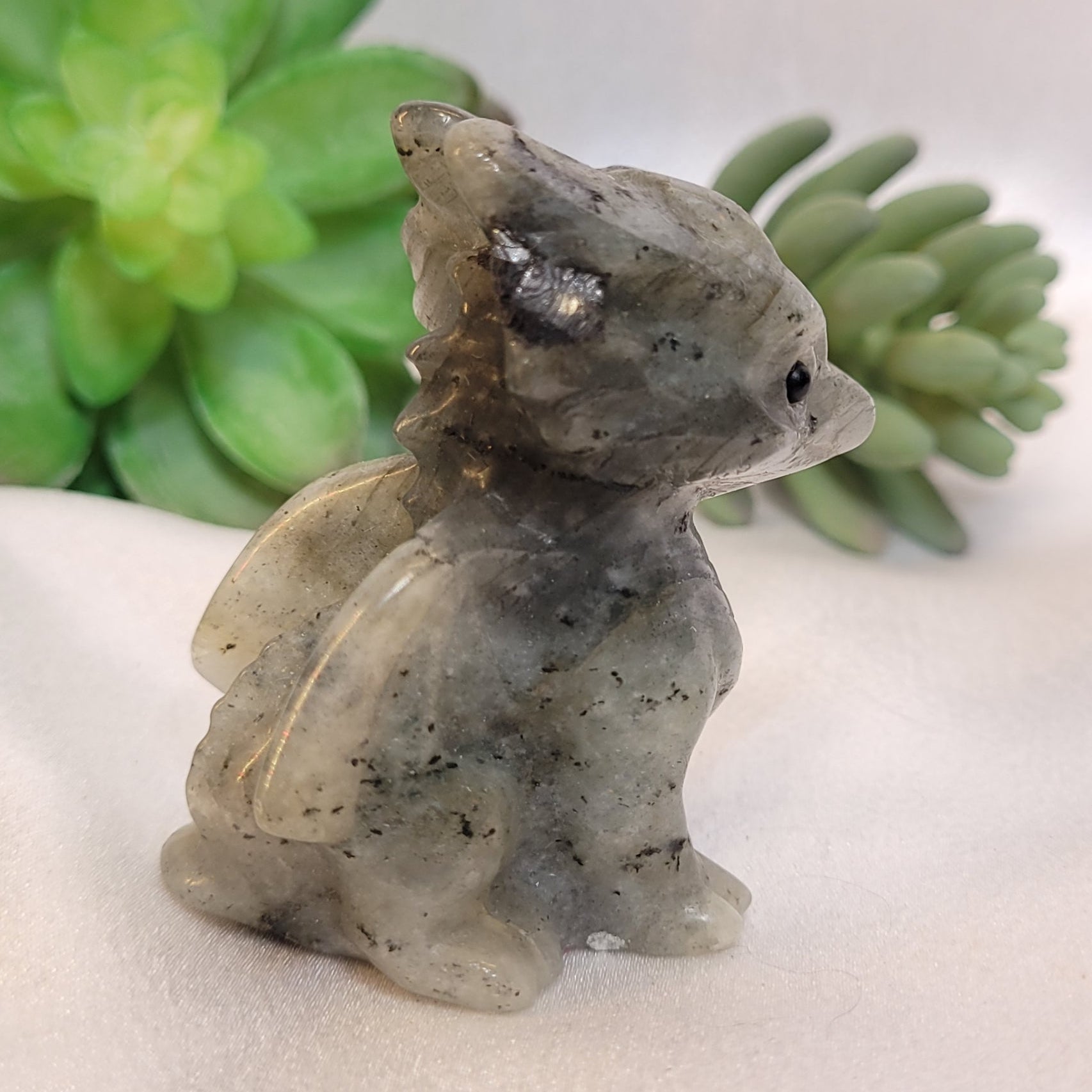 Labradorite Baby Dragon Carving