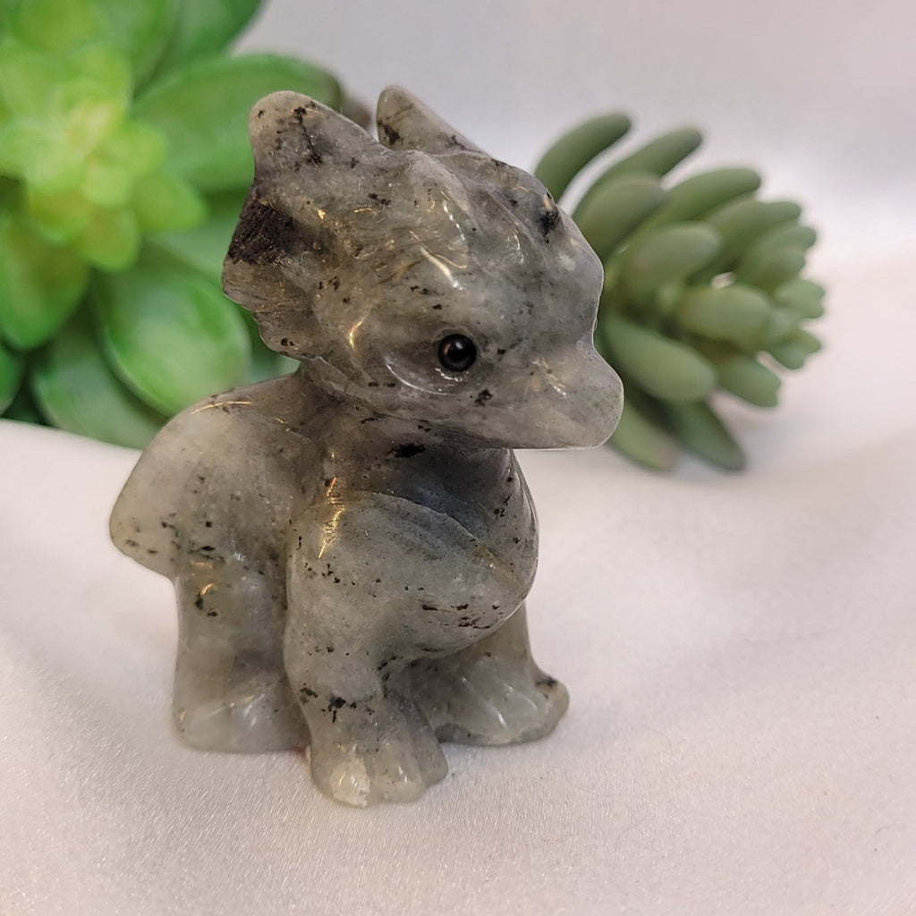 Labradorite Baby Dragon Carving