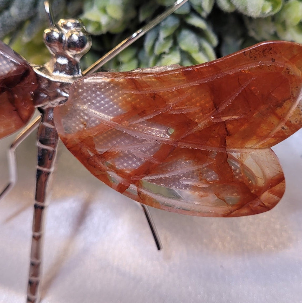 Fire Quartz Dragonfly